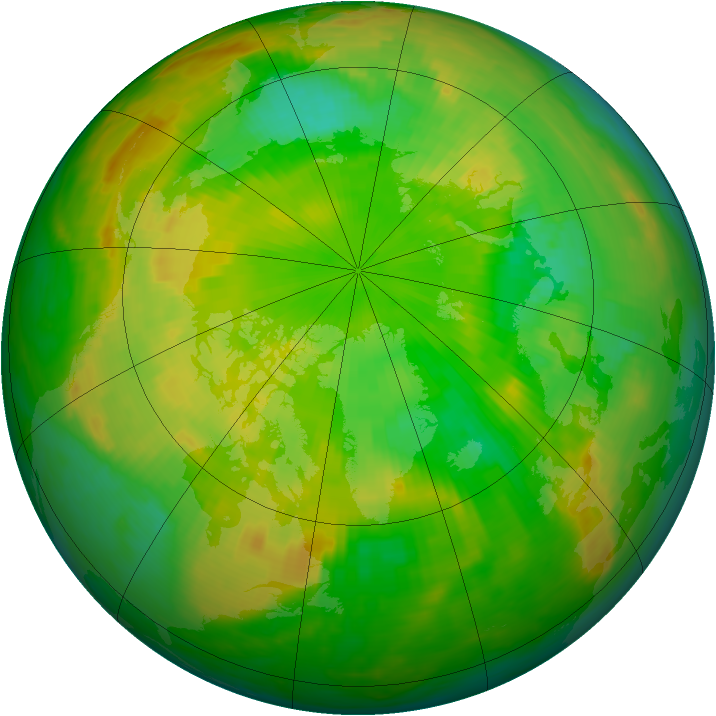 Arctic ozone map for 27 June 1981